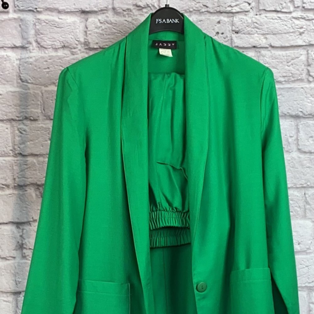 Womens Jazzy Brand Green Pant Suit